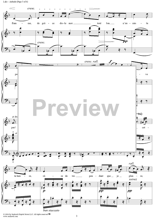 Aubade Sheet Music for Voice Piano Sheet Music Now