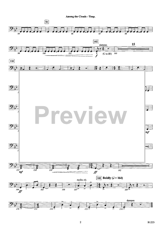 Among Drip (Among Us Drip) Sheet music for Timpani, Violin, Bass