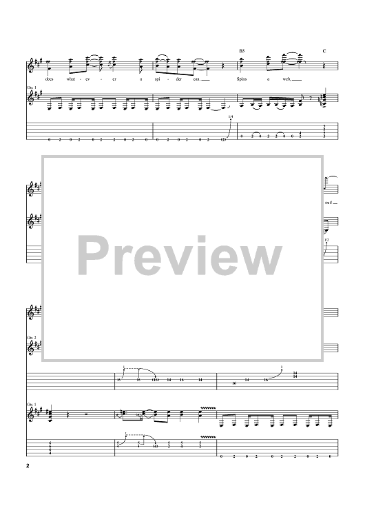 Theme From Spider-Man (Guitar Tab) - Print Sheet Music Now