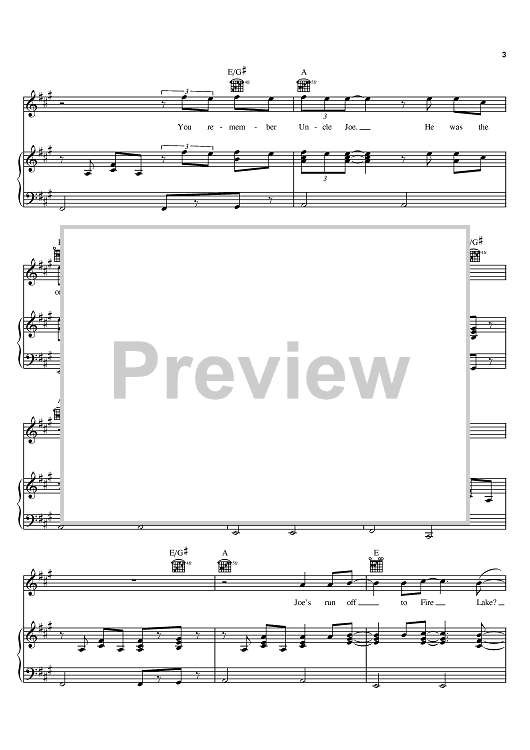 Download and Print Fire Lake sheet music for bass (tablature