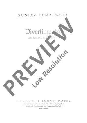 Divertimento - Performing Score