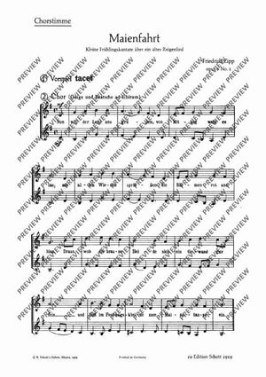 Maienfahrt - Choral Score