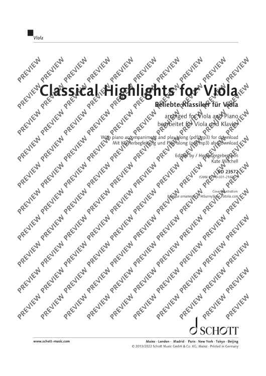 Classical Highlights for Viola