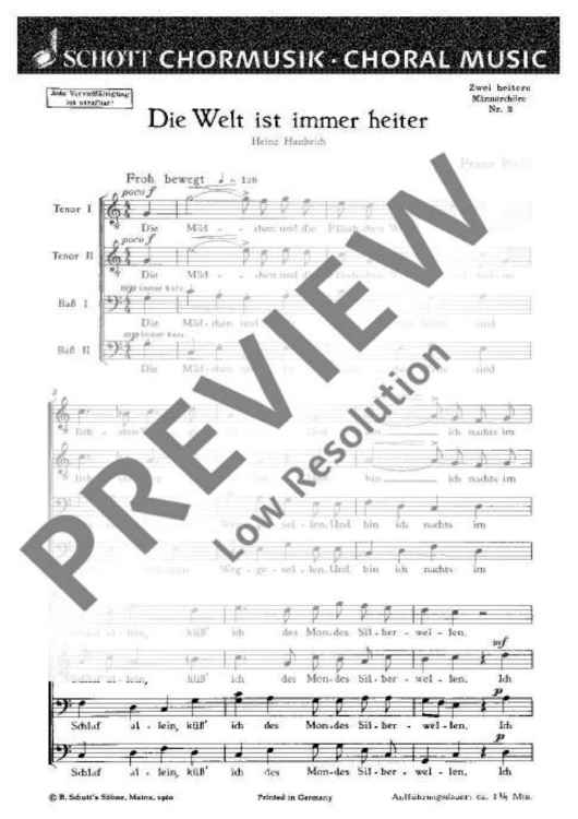 Zwei kleine Chorlieder - Choral Score