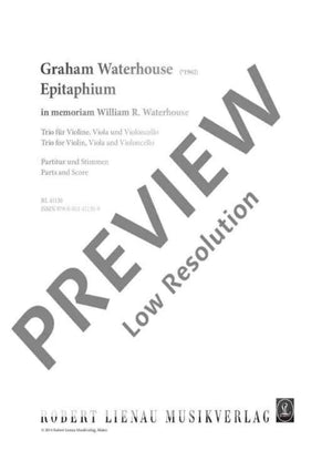 Epitaphium - Score and Parts