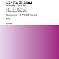 Kekatu dziesma - Choral Score