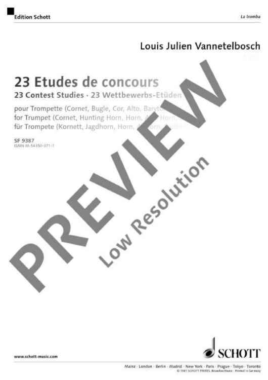 23 Etudes de concours