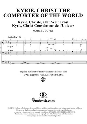 Kyrie, Christ the Comforter of the World, from "Seventy-Nine Chorales", Op. 28, No. 50