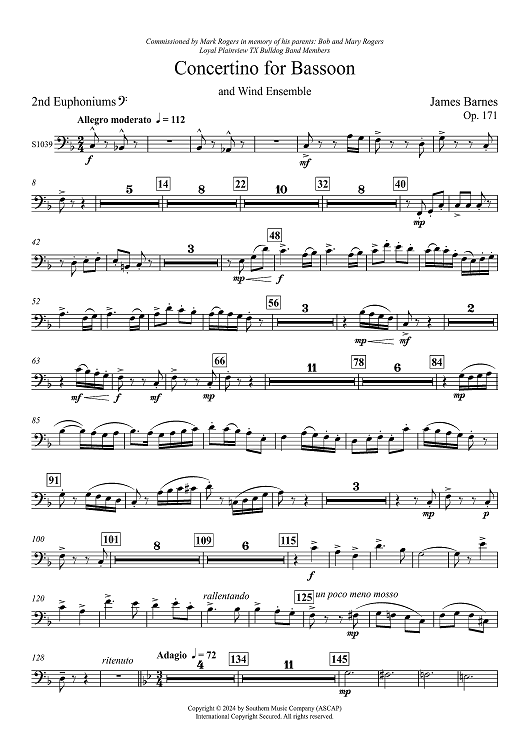 Concertino for Bassoon and Wind Ensemble - Euphonium 2 BC