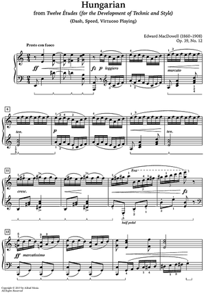 Hungarian, Op. 39, No. 12