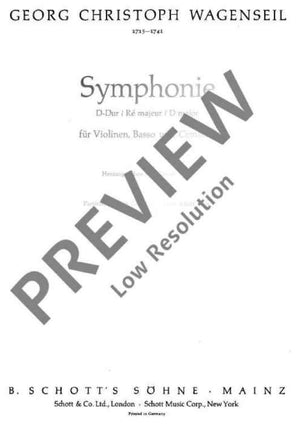 Symphony D major - Score