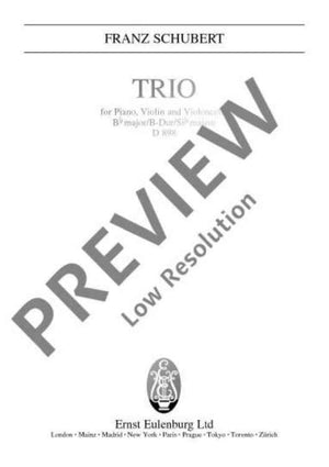 Piano Trio Bb major - Full Score