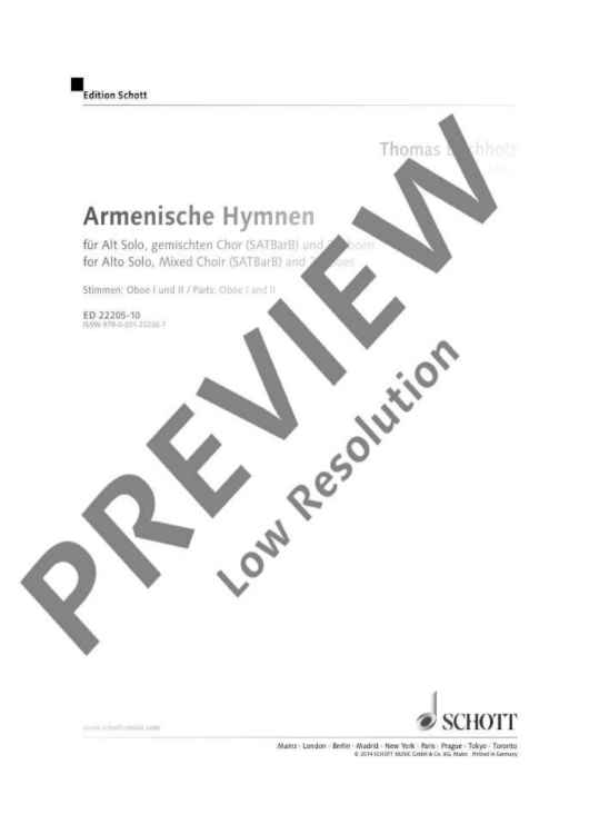 Armenische Hymnen - Performing Score