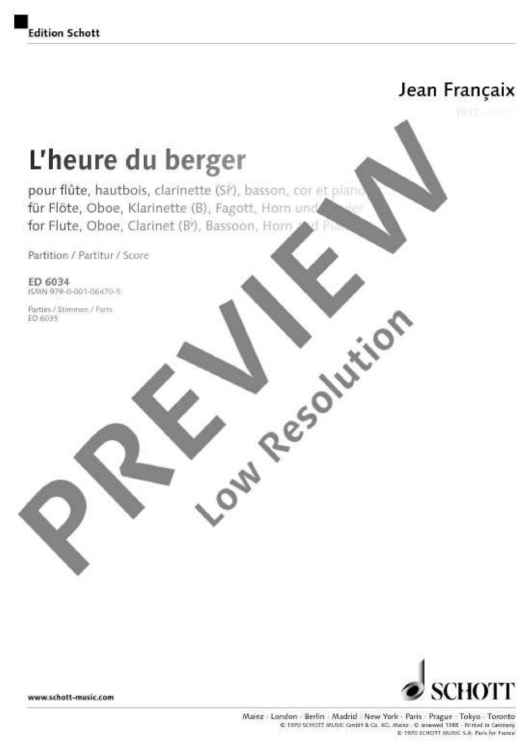 L'heure du berger - Score