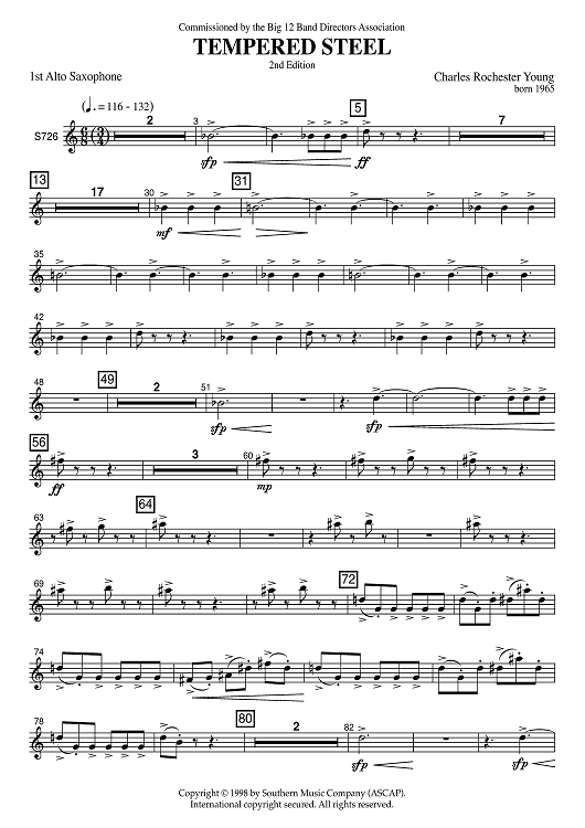 Tempered Steel - Eb Alto Sax 1