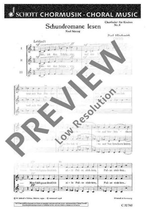 Chorlieder für Knaben - Choral Score