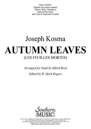 Autumn Leaves (Les feuilles mortes) - Percussion