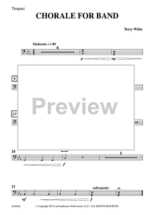 Chorale For Band - Timpani