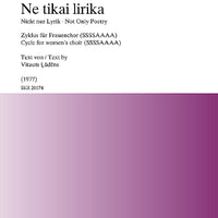 Ne tikai lirika - Choral Score