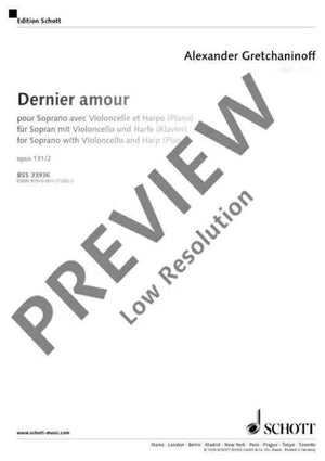 Dernier amour - Set of Parts