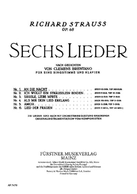 Sechs Lieder nach Gedichten von Clemens Brentano in E flat major - Piano Reduction