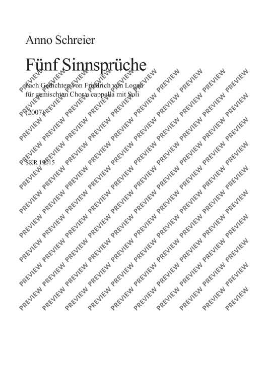 Fünf Sinnsprüche