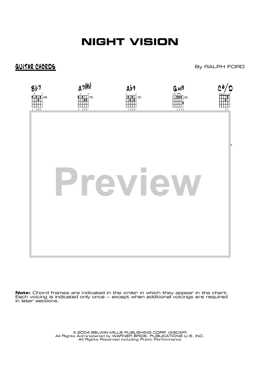 Night Vision - Guitar Frames