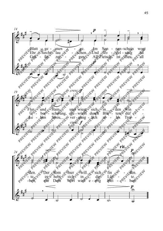 Sommarpsalm" Sheet Music For Female Choir (ssaa) A Cappella - Sheet ...