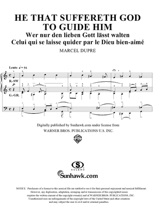 He That Suffereth God to Guide Him, from "Seventy-Nine Chorales", Op. 28, No. 73