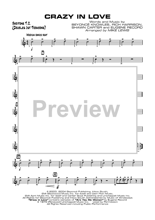 Crazy in Love - Baritone TC