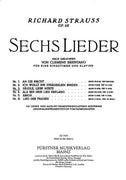 Sechs Lieder nach Gedichten von Clemens Brentano in G major - Piano Reduction