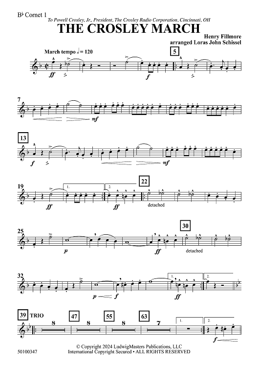 The Crosley March - Bb Cornet 1