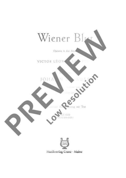 Wiener Blut - Piano Reduction