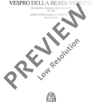 Vespro della Beata Vergine SV 206 - Full Score