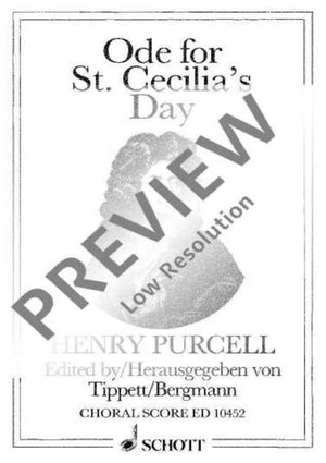 Ode for St. Cecilia's Day 1692 - Choral Score