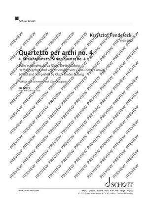 String quartet no. 4 - Score and Parts