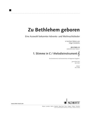 Zu Bethlehem geboren - 1st Part In C (violin Clef): Soprano And Treble...