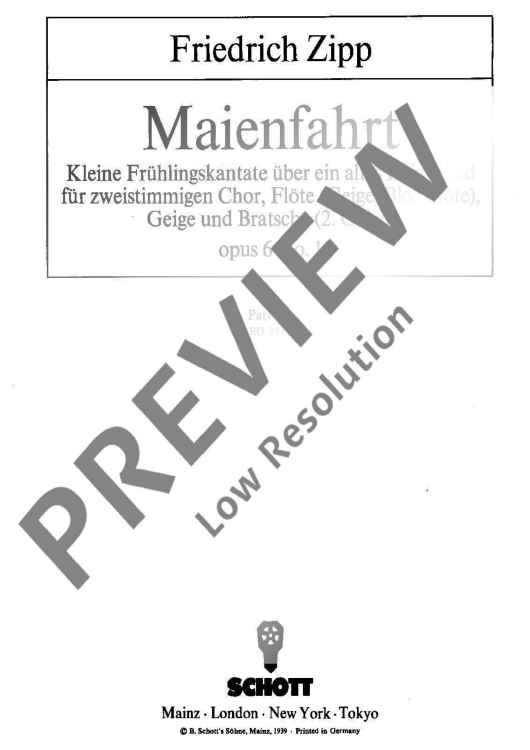 Maienfahrt - Score