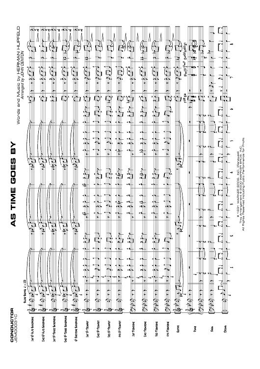 As Time Goes By - Score