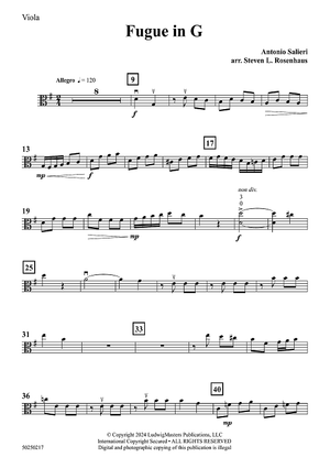 Fugue in G - Viola