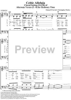 Celtic Alleluia (Alternate Verses 5-8 for Ordinary Time)