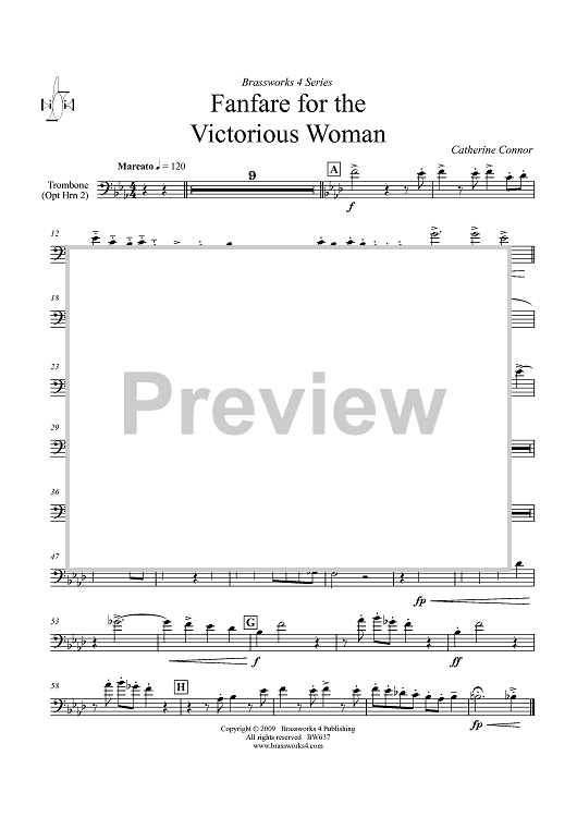 Fanfare For The Victorious Woman - Trombone (opt. Horn 2)