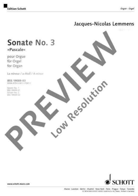 Sonate No. 3 Pascale