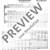 Wiegenlied - Choral Score