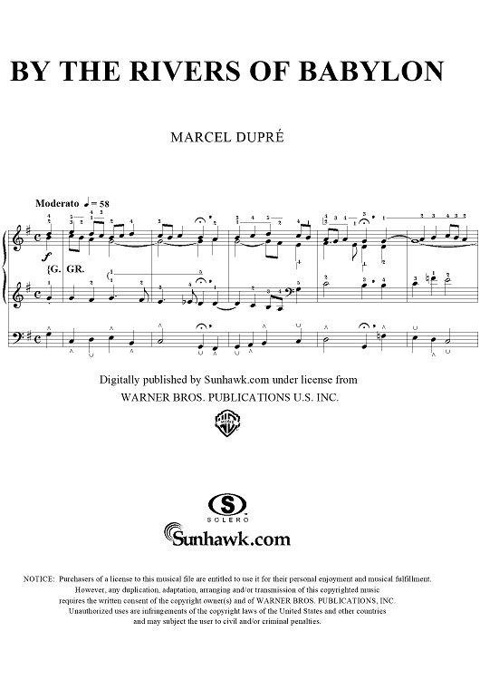 By the Rivers of Babylon, from "Seventy-Nine Chorales", Op. 28, No. 6