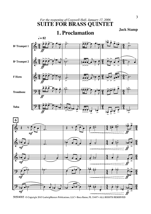 Suite for Brass Quintet - 1. Proclamation