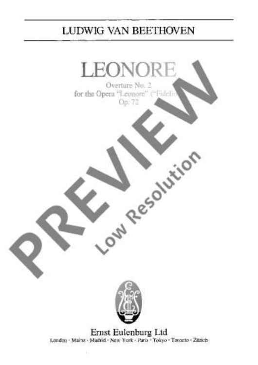 Leonore - Full Score