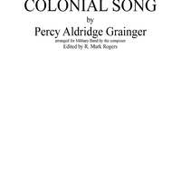 Colonial Song - Percussion