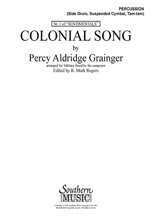 Colonial Song - Percussion