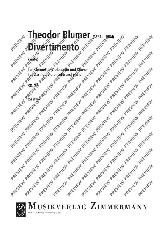 Divertimento (Suite) - Score and Parts